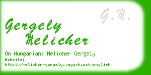 gergely melicher business card